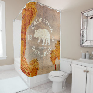 Vintage California Republic Shower Curtain