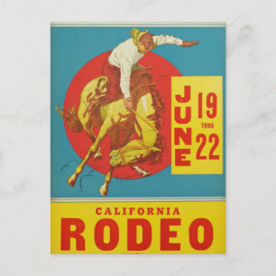 Vintage California Rodeo Postcard