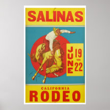 Vintage California Rodeo Travel Poster
