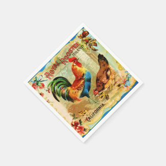 Vintage California Royal Rooster Napkin