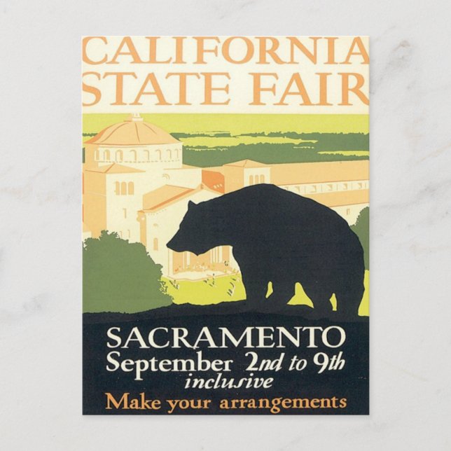 Vintage California State Fair Postcard (Front)