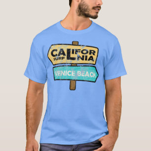 Vintage California Surf Sign Sticker T-Shirt