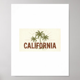 Vintage California Sweatshirt   Retro Palm Tree St Poster