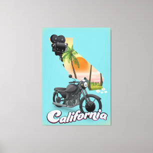 Vintage California Travel poster Canvas Print