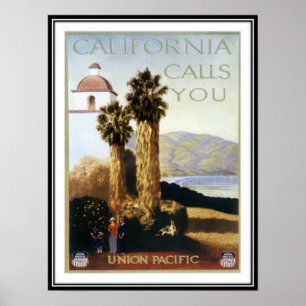 Vintage California, USA - Poster