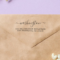 Vintage Calligraphy Return Address