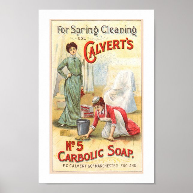 Vintage Calverts Carbolic No.5 Soap Advertisement Poster (Front)