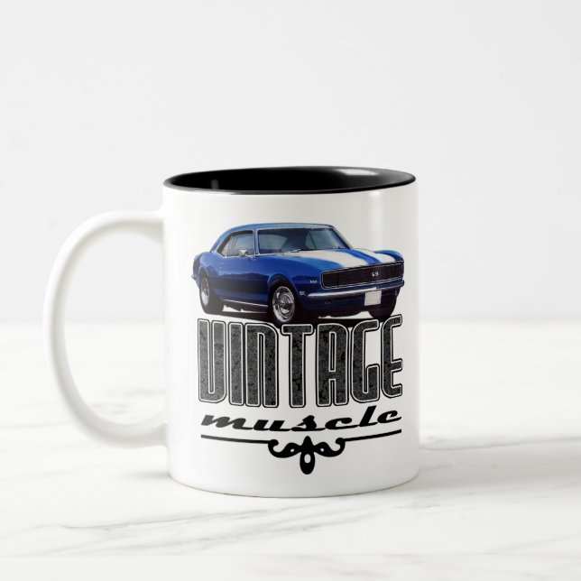 Vintage Camaro Muscle Two-Tone Coffee Mug (Left)