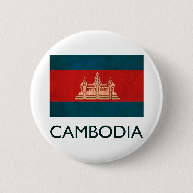 Vintage Cambodia 6 Cm Round Badge (Front)