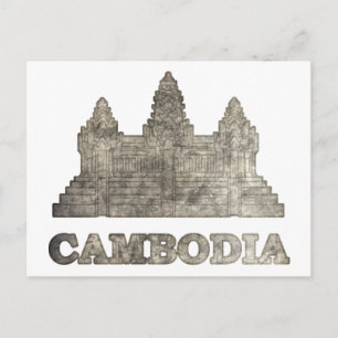 Vintage Cambodia Postcard