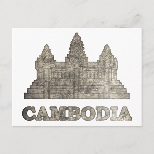 Vintage Cambodia Postcard (Front)