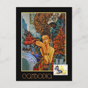 Vintage Cambodia Travel Postcard