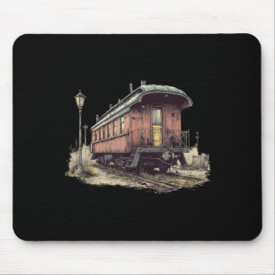 Vintage Camboose Graphic Look for Adults and Kids Mouse Mat