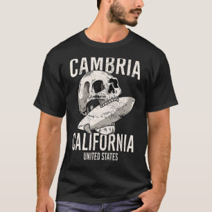 Vintage Cambria Beach California Ca Retro Surfer S T-Shirt