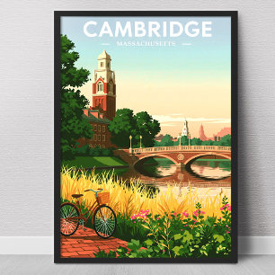 Vintage Cambridge Massachusetts Poster