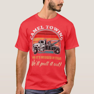 Vintage Camel Towing Humour Tow Truck  T-Shirt