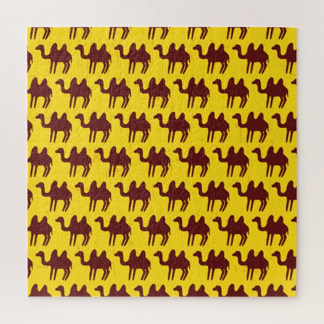 Vintage Camels: Desert Inspired Pattern. Jigsaw Puzzle (Vertical)