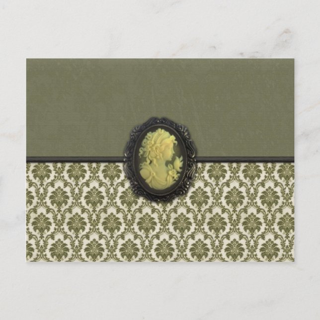 Vintage Cameo and Fabric Card (Front)