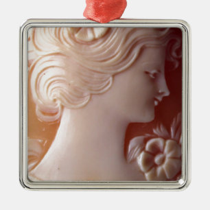 Vintage Cameo women silhouette  Metal Tree Decoration