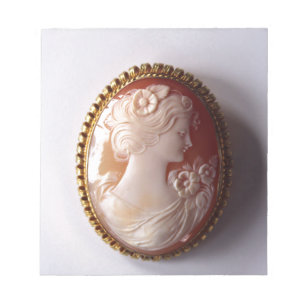 Vintage Cameo women silhouette  Notepad