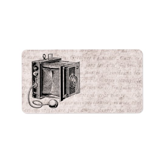 Vintage Camera - Antique Cameras Photography Address Label