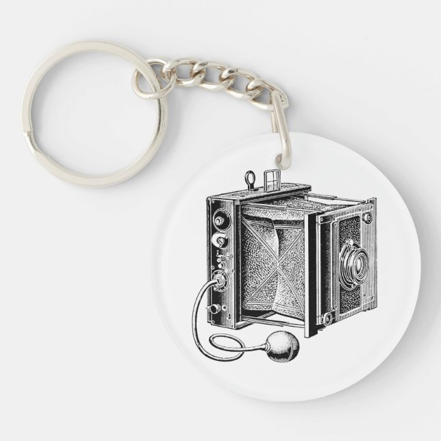 Vintage Camera - Antique Cameras Photography Key Ring (Front)