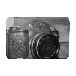 Vintage camera bath mat
