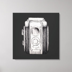Vintage Camera Black Without wording Canvas Print