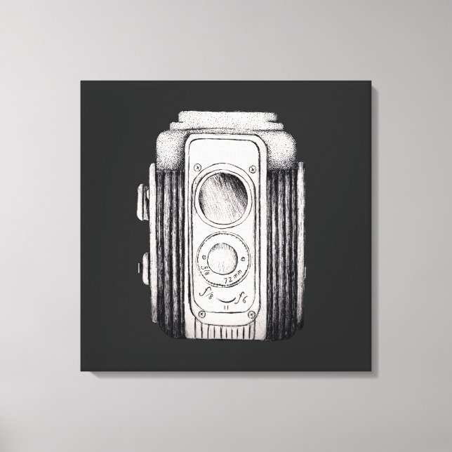 Vintage Camera Black Without wording Canvas Print (Front)
