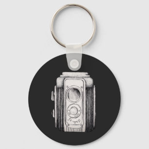 Vintage Camera Black Without wording Key Ring