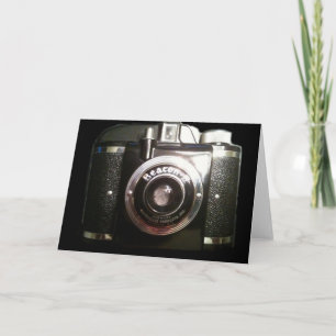 VINTAGE CAMERA BLANK GREETING CARD