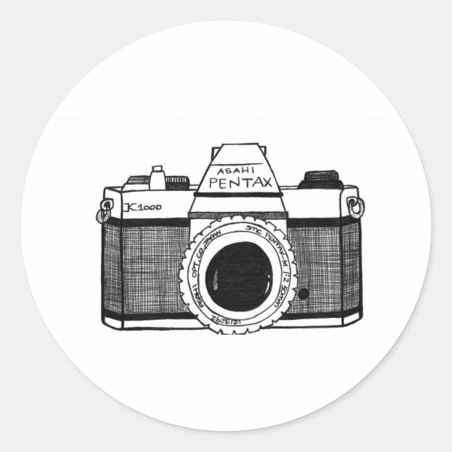 Vintage Camera Classic Round Sticker (Front)