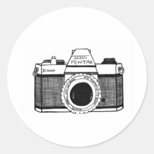 Vintage Camera Classic Round Sticker