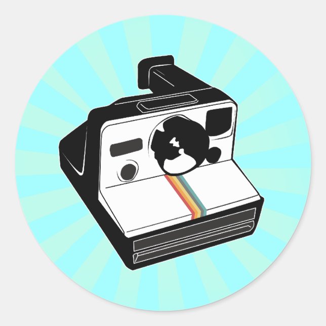 Vintage Camera Classic Round Sticker (Front)