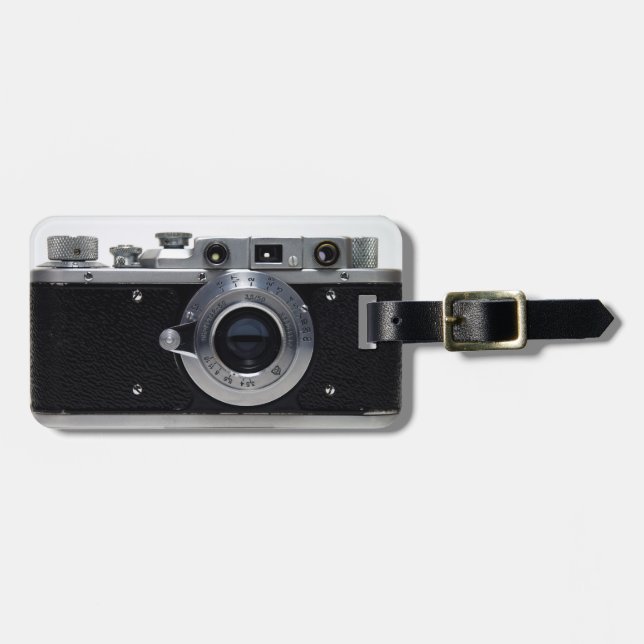VINTAGE CAMERA Collection 01a Luggage tag 1 (Front Horizontal)