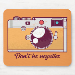 Vintage Camera, Dont Be Negative Mouse Mat