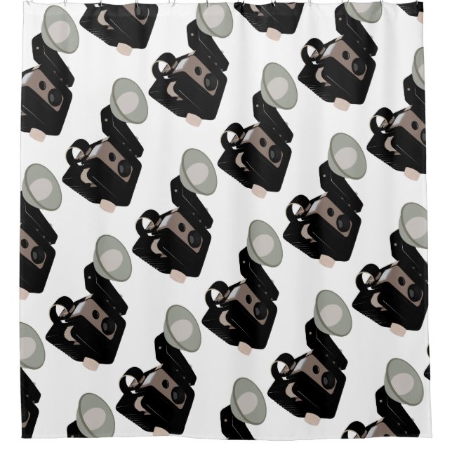 Vintage Camera drawing Shower Curtain (Front)