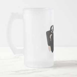 Vintage Camera Frosted Glass Beer Mug