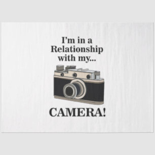 Vintage Camera Funny Photographer Birthday Tissue Paper