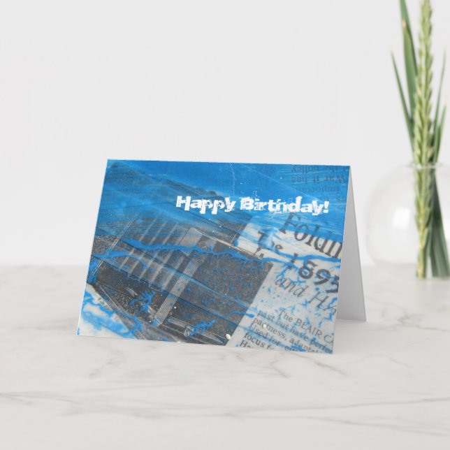 Vintage Camera Grunge, Happy Birthday! Card (Front)