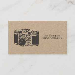 Vintage Camera Grunge Photography Business Cards