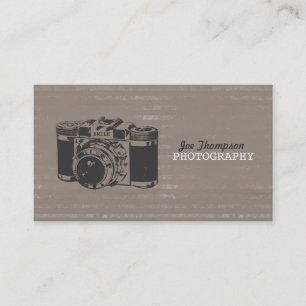 Vintage Camera Grunge Photography Business Cards