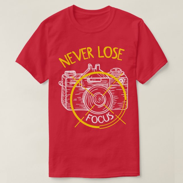 Vintage Camera I Photographer with Focus T-Shirt (Design Front)