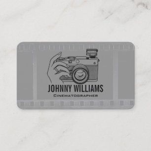 Vintage Camera Illustration   Film Business Card