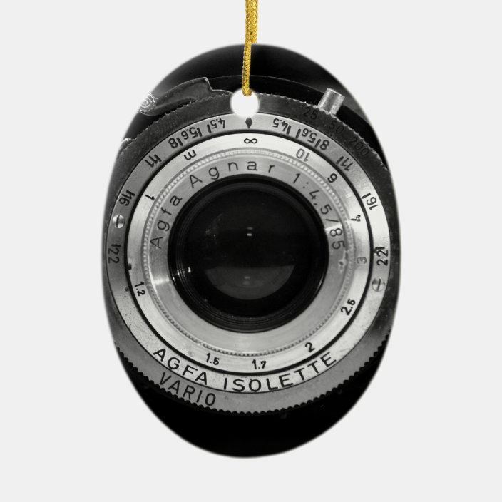 Vintage camera lens christmas ornament Zazzle.co.uk