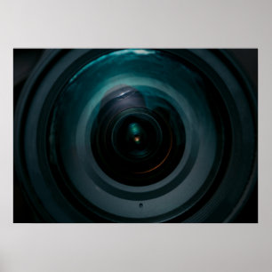 Vintage camera lens poster