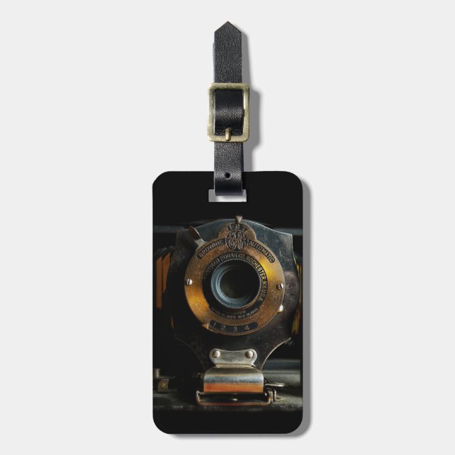 Vintage Camera Luggage Tag (Front Vertical)