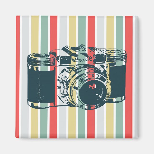 Vintage Camera Magnet (Front)