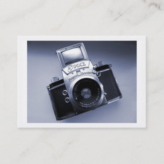 Vintage Camera, Mini Photo Business Card (Front)