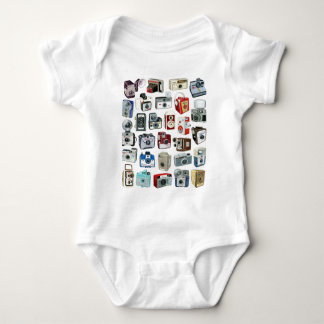Vintage Camera Montage Baby Bodysuit